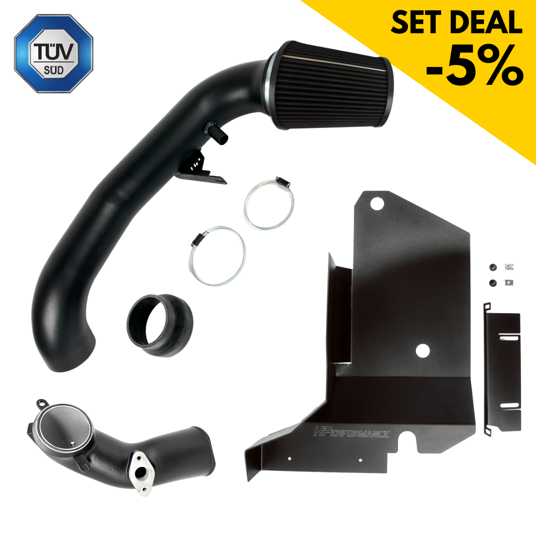 4" 100mm admission ouverte + 3,5" 90mm Turbo Inlet + déflecteur d'air pour Audi RS3 8P