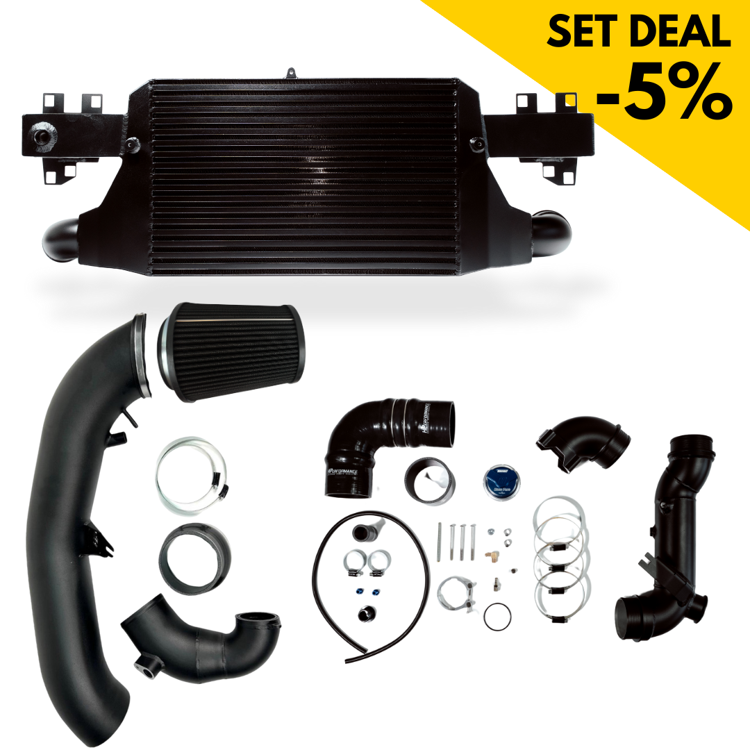 RACE SERIES refroidisseur d'air de suralimentation + 5" aspiration OUVERTE + 3,5" Boostpipe Kit pour Audi RS3 8V, TTRS 8S, RSQ3 F3 - DAZ DNW