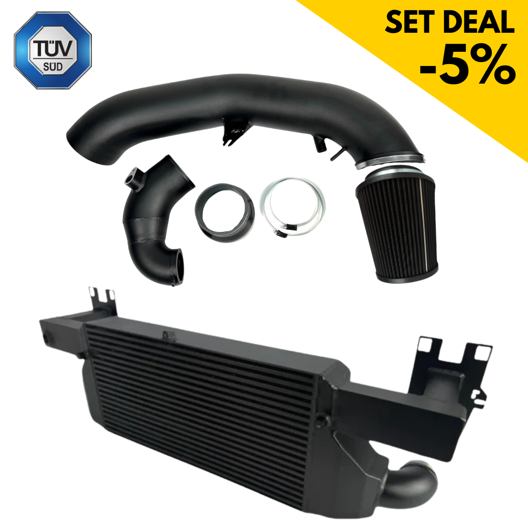 Echangeur d'air de série sport + 5" d'admission ouverte + 4" turbo inlet pour Audi RS3 TTRS RSQ3 DAZ DNW