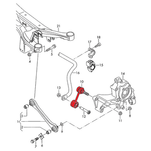 Barres d'accouplement réglables pour barres stabilisatrices (arrière) pour Audi TTRS 8J & RS3 8P