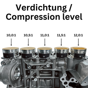 JE Ultra Serie HPerformance Sonderkolben 2.5 TSFI 400PS DAZ DNW - Alkoholbenzin und Methanol