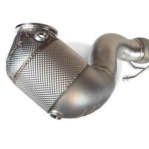 HPerformance EG/ECE Downpipe 4 Zoll mit 160 mm Hochleistungs-Kat für Audi RS3 8V Facelift und TTRS 8S DAZA