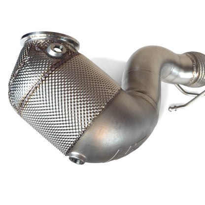HPerformance EG/ECE Downpipe 4 Zoll mit 160 mm Hochleistungs-Kat für Audi RS3 8V Facelift und TTRS 8S DAZA