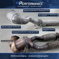 HPerformance Downpipe Details: strömungsoptimierter Ein- und Ausgangstrichter, 160 mm Keramik-Katalysator, 4 Zoll Rohrführung