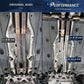 Vergleich Audi Serie Downpipe und HPerformance EG/ECE Downpipe am Unterboden