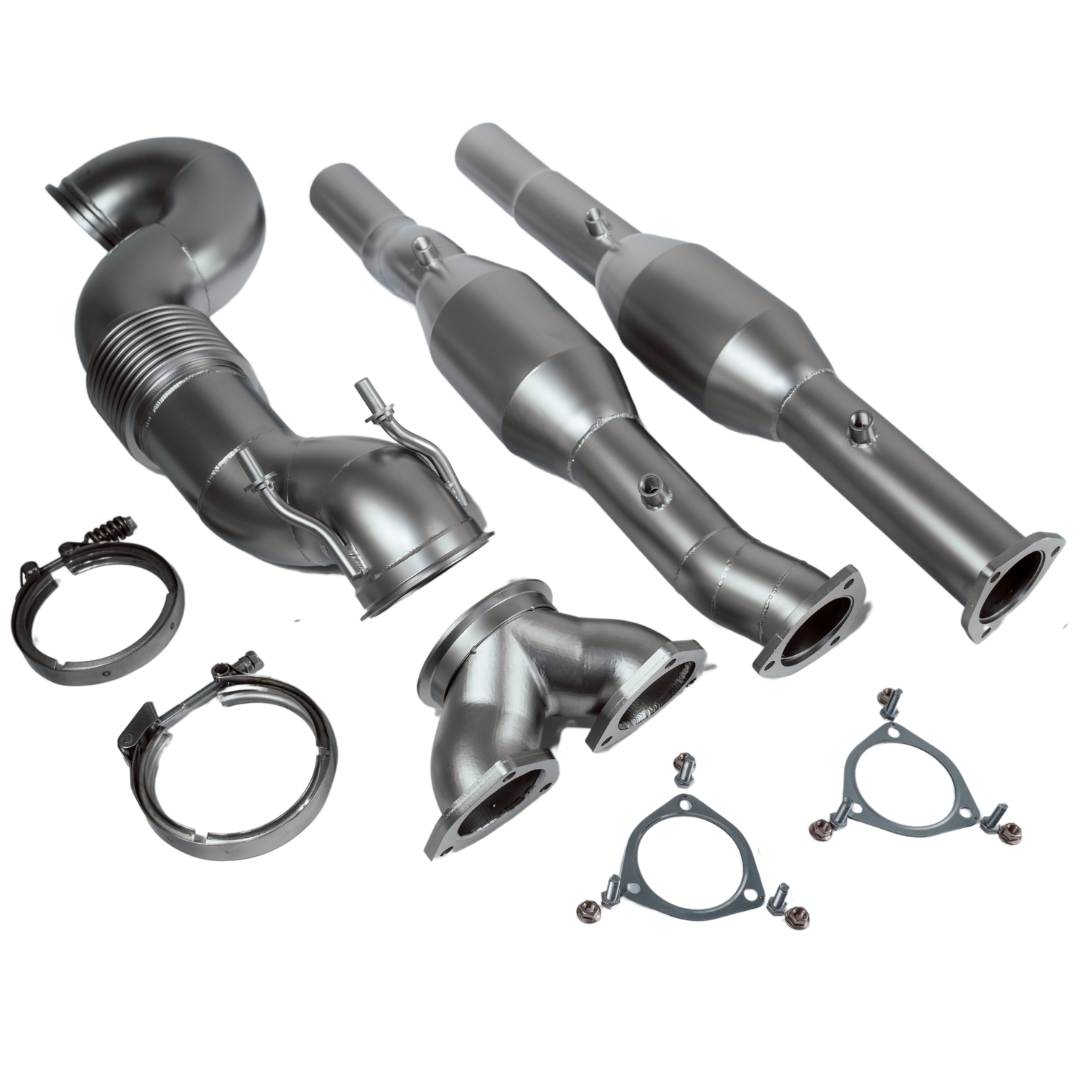 4" 101,6mm RACE Downpipe 100/400 Zeller Kats - Audi RS3, TTRS, RSQ3 - Modèles OPF - DNW