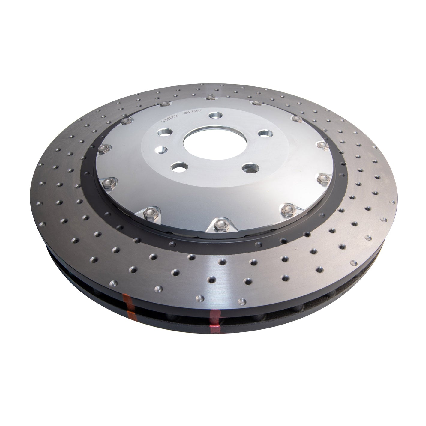 DBA52844SLVXD - 5000 series - Crossed Drilled & Dimpled Silver Hat