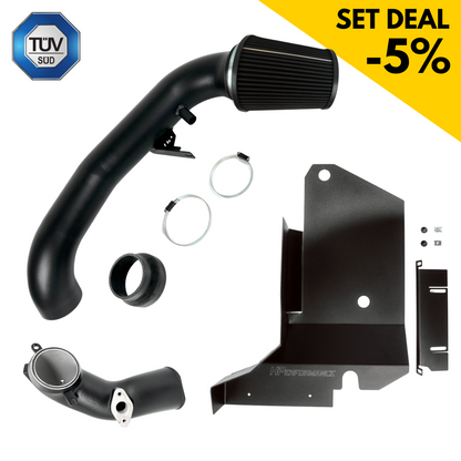 4" 100mm offene Ansaugung + 3,5" 90mm Turbo Inlet + Luftleitblech für Audi TTRS 8J