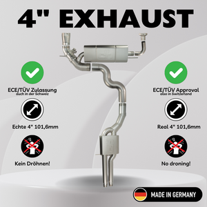 4" 101.6mm ECE exhaust system - AUDI RS3 8Y DNWC