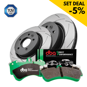 DBA2830S-8849SP - Bremsscheiben-Kit Voderachse - Street Series T2 Slotted & Street Performance Bremsbeläge (2x DBA2830S + DB8849SP)
