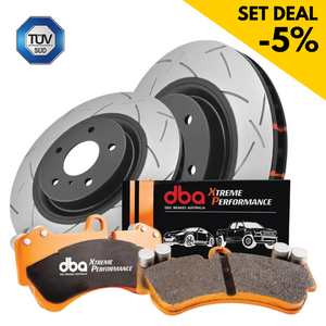 DBA42809S-15006XP - Bremsscheibe-Kit - 4000 Series T3 Slotted & Xtreme Performance Bremsbeläge (2x DBA42809S + DB15006XP)