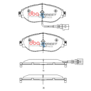 DB8849SS - Brake Pads Street Series | Front Axle