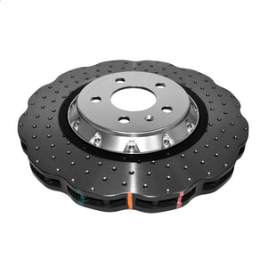 DBA52832WSLVXD - 5000 series - Crossed Drilled & Dimpled Silver Hat - für Porsche Macan