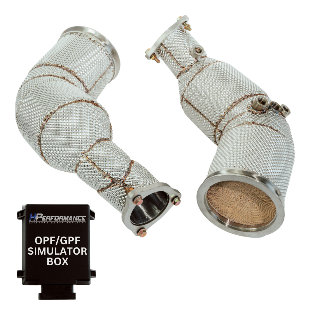 200 Zeller Downpipes 2.9L V6 + Simulator Box für Audi RS4 / RS5 B9 OPF ab 2019