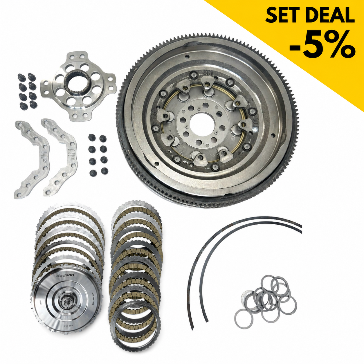 Kupplungskit 2: DQ500 7 Gang - 1200NM Upgrade Kupplung + verstärktes Schwungrad - 7 Gang DSG / S-Tronic Audi 2.5 TFSI DODSON