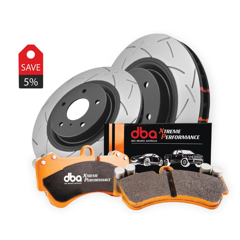 Brake Kit - 4000 Series T3 Slotted & Xtreme Performance Brake Pads (2x DBA42809S + DB8850XP)