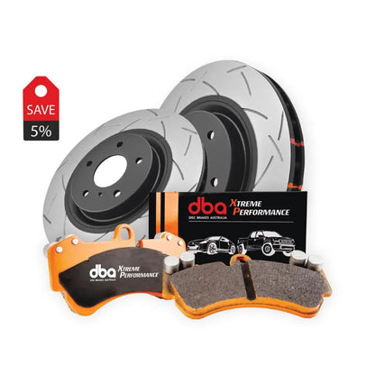 DBA42809S-8850XP - Brake Disc Kit - 4000 Series T3 Slotted & Xtreme Performance Brake Pads (2x DBA42809S + DB8850XP)