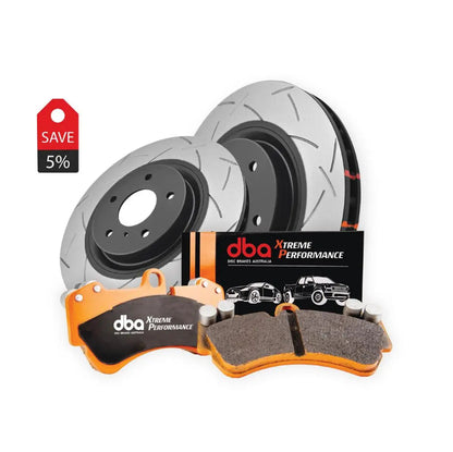 DBA43014S-15030XP - Bremsscheibe-Kit - 4000 Series T3 Slotted & Xtreme Performance Bremsbeläge (2x DBA43014S + DB15030XP)