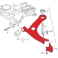 Einstellbare vordere Rohrquerlenker MQB Audi RS3 S3 A3 8V Golf Mk7 Seat Leon 5F