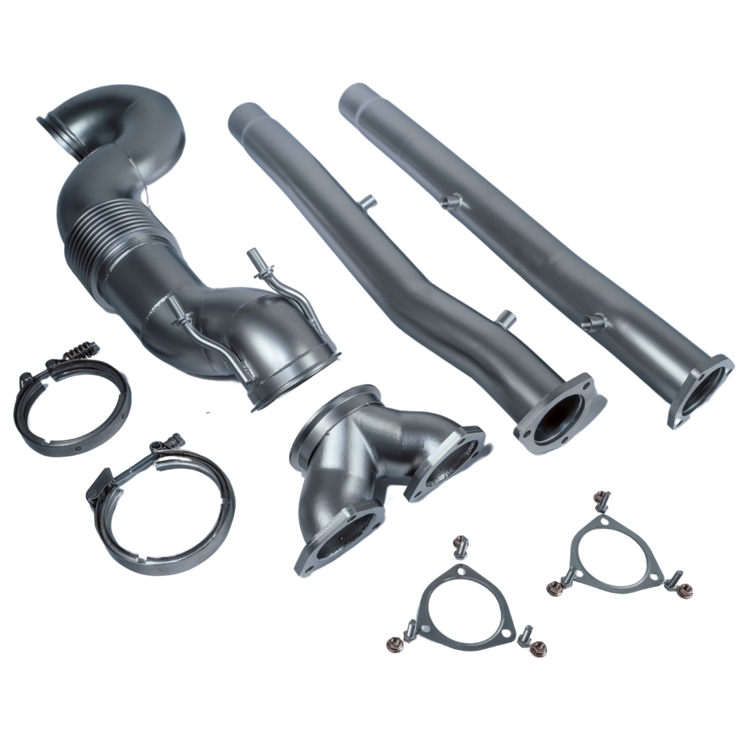 4" 101.6mm Catless RACE downpipe - Audi RS3, TTRS, RSQ3, VZ5 - OPF models - DNW