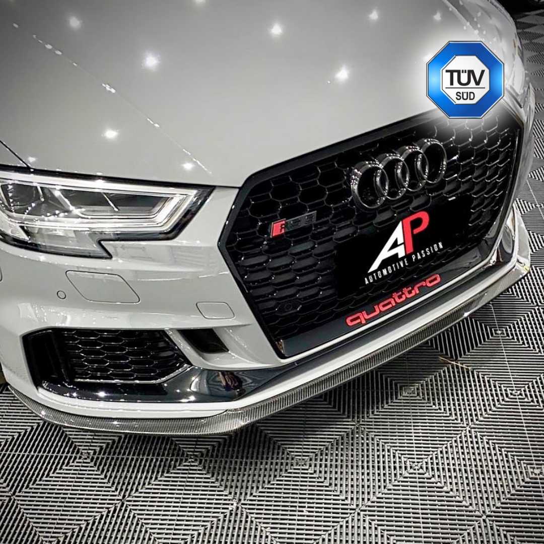Dry carbon front lip "AP Design" for Audi RS3 8V facelift from 2017