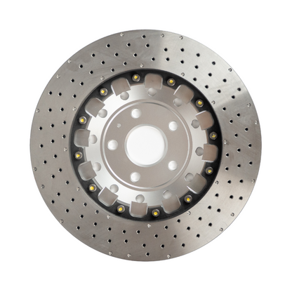 DBA Upgrade Brake 5000 Series - Crossed, drilled & embossed silver hat - DBA52842SLVXD
