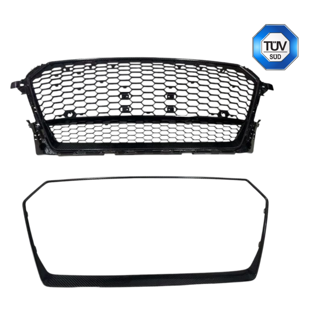 Dry carbon radiator grille replacement for Audi TTRS 8S
