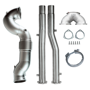 4" 101.6mm Catless RACE downpipe - Audi RS3, TTRS, RSQ3, VZ5 - OPF models - DNW