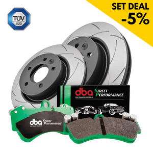DBA2809S-8850SP - Bremsscheiben-Kit - Street Series T2 Slotted & Street Performance Bremsbeläge (2x DBA2809S + DB8850SP)