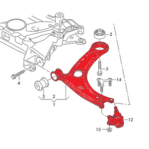 Adjustable tubular wishbones (front) for Audi TTRS & RS3 - MQB platform