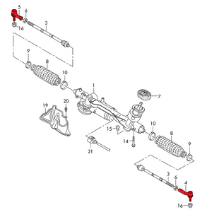 Adjustable tie rod ends with bump steer (front) for Audi RS3 & Golf MK8