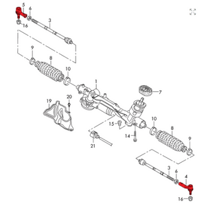 Adjustable front tie rod ends with bump steer - TTRS TTS TT 8J