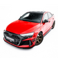 Street Pro Cup spoiler lip front apron + flaps for Audi RS3 8Y Facelift Sedan - Black