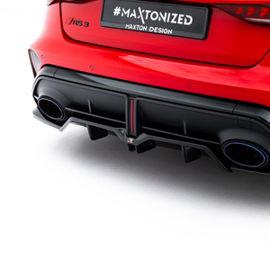 Cup rear diffusor "DTM Look" rear apron V.1 for Audi RS3 8Y Facelift Sedan - Black