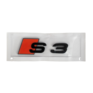S3 Emblem - 3D - Schwarz/Rot Logo Modellschriftzug