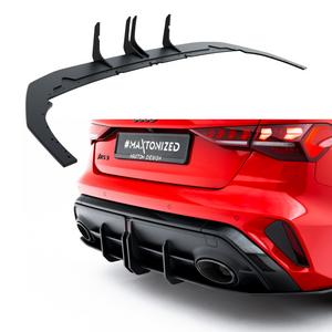 Street Pro rear bumper spoiler for Audi RS3 8Y Facelift - Sedan - Black