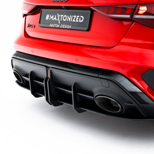 Street Pro rear bumper spoiler for Audi RS3 8Y Facelift - Sedan - Black