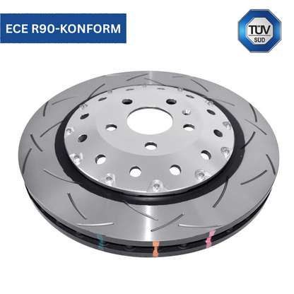 Actualización DBA Freno Serie 5000 - T3 Ranurado Sombrero Plateado - DBA53912SLVS - TTRS 8S