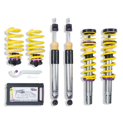 Kit de suspension à vis filetées KW V3 inox - Audi RS4 B9 sans système de suspension élect. Régulation des amortisseurs