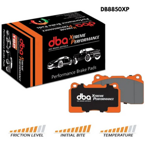 DBA42809S-8850XP - Kit de disque de frein - 4000 Series T3 Slotted & Xtreme Performance Plaquettes de frein (2x DBA42809S + DB8850XP)