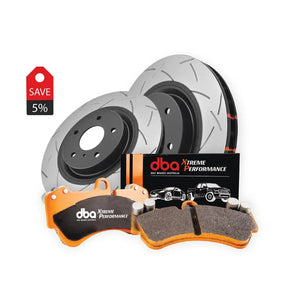 DBA42809S-8850XP - Kit de disque de frein - 4000 Series T3 Slotted & Xtreme Performance Plaquettes de frein (2x DBA42809S + DB8850XP)